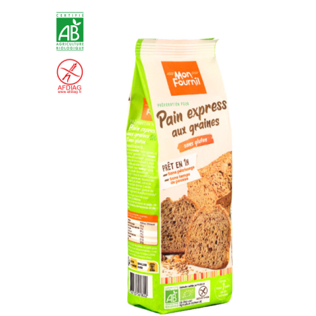 MON FOURNIL Préparation pour pain express aux graines bio & sans gluten